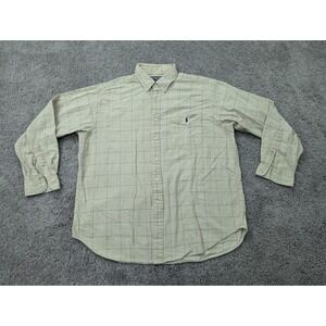Ralph Lauren Golf Tilden Button Up‎ Shirt Mens Extra Large Plaid Beige Casual